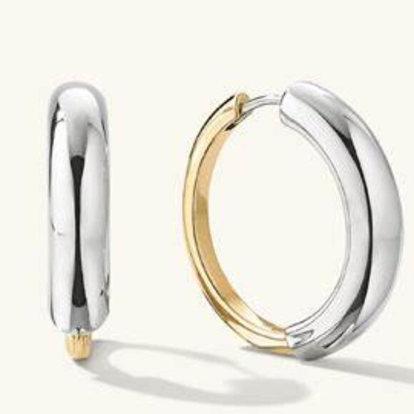 MEJURI Large Tube Hoops - Picture 4 of 4